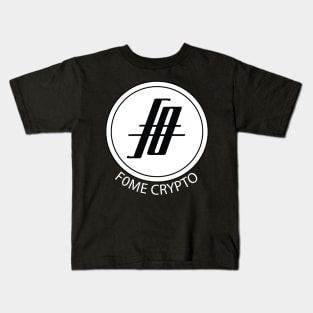 F0ME Crypto Coin - white out Kids T-Shirt